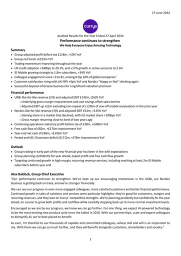 Thumbnail Currys plc Financial Report 2023-2024