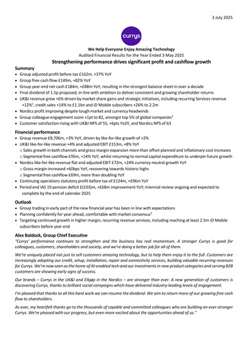 Thumbnail Currys plc Financial Report 2024-2025