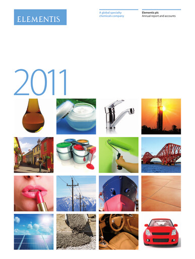 Thumbnail Elementis Annual Report 2011