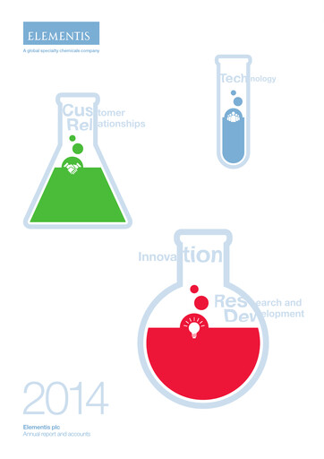 Thumbnail Elementis Annual Report 2014