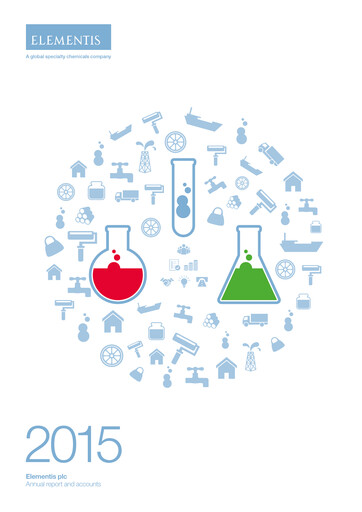 Thumbnail Elementis Annual Report 2015