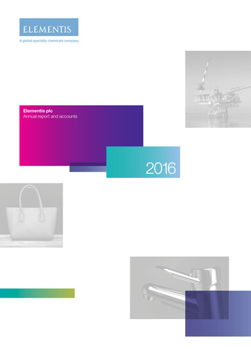 Thumbnail Elementis Annual Report 2016
