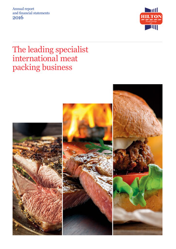 Thumbnail Hilton Food Group plc Annual Report 2016