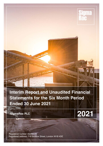 Vorschaubild SigmaRoc plc Halbjahresbericht 2021-h1