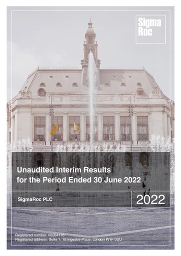 Vorschaubild SigmaRoc plc Halbjahresbericht 2022-h1