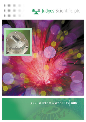 Thumbnail Judges Scientific plc Annual Report 2010
