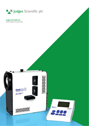 Thumbnail Judges Scientific plc Financial Statement 2016-h1