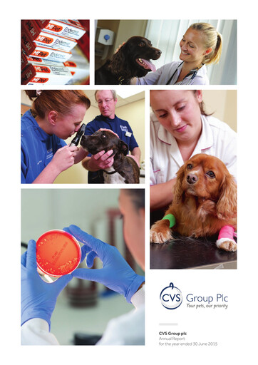 Thumbnail CVS Group Annual Report 2015