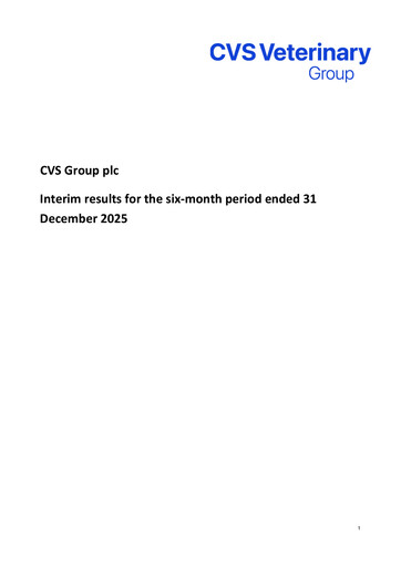 Thumbnail CVS Group Half-year Report 2026-h1