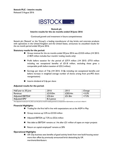 Thumbnail Ibstock plc Half-year Report 2016-h1