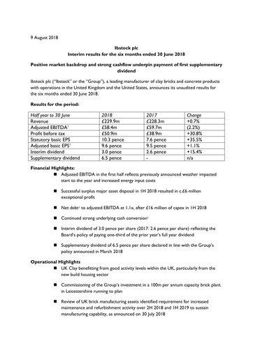 Thumbnail Ibstock plc Half-year Report 2018-h1