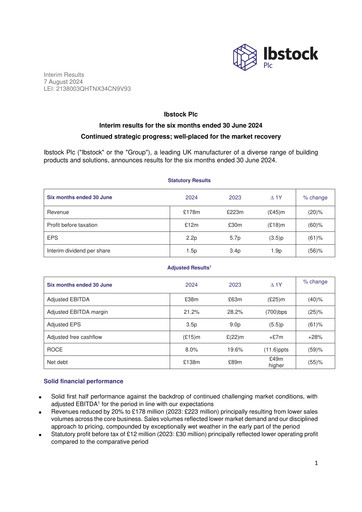 Thumbnail Ibstock plc Half-year Report 2024-h1