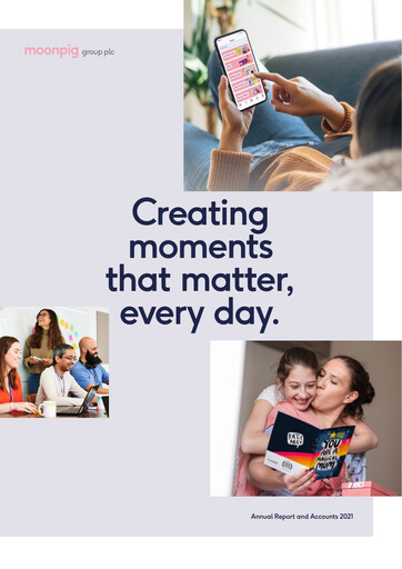 Thumbnail Moonpig Group Annual Report 2021