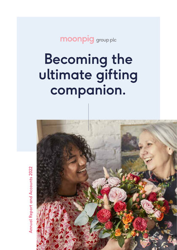 Thumbnail Moonpig Group Annual Report 2022