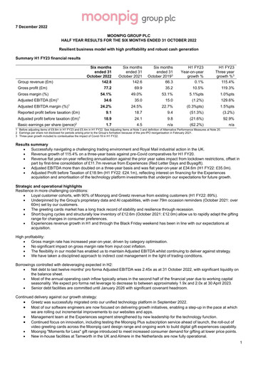 Thumbnail Moonpig Group Half-year Report 2022-h1