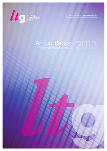 Miniature Learning Technologies Group Rapport annuel 2013