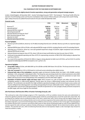 Thumbnail Auction Technology Group Financial Report 2025