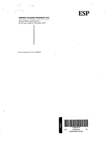 Thumbnail Empiric Student Property Plc Annual Report 2017