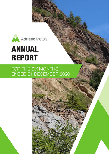 Thumbnail Adriatic Metals Annual Report 2020