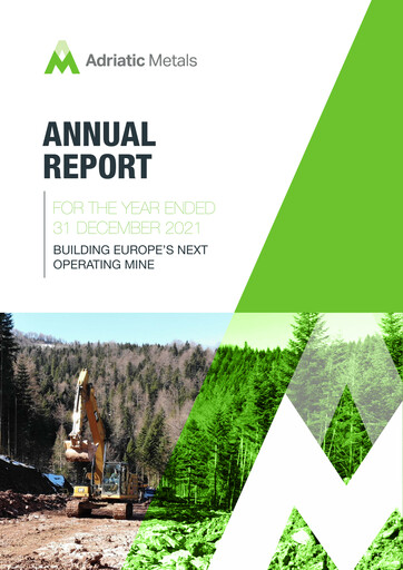 Thumbnail Adriatic Metals Annual Report 2021