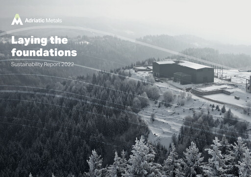 Miniature Adriatic Metals Rapport de durabilité 2022