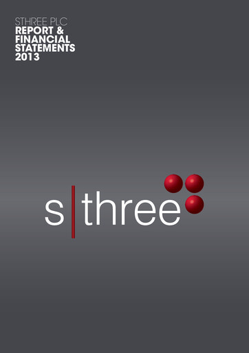 Miniature SThree Rapport annuel 2013
