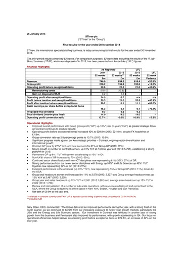 Thumbnail SThree Financial Report 2014