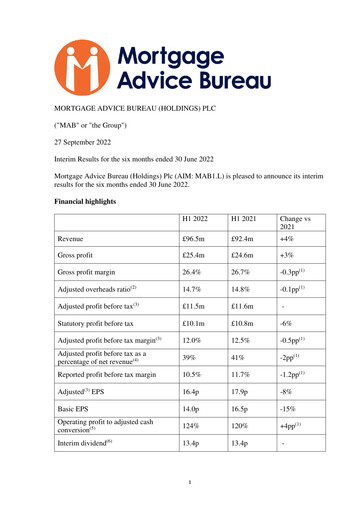 Thumbnail Mortgage Advice Bureau (Holdings) Half-year Report 2022-h1