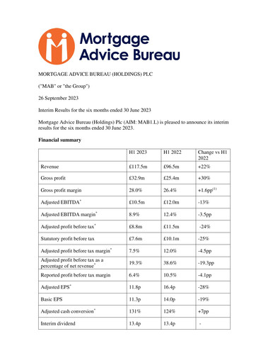 Thumbnail Mortgage Advice Bureau (Holdings) Half-year Report 2023-h1