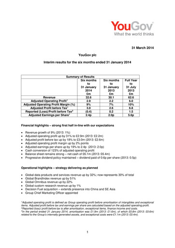 Thumbnail YouGov plc Half-year Report 2014