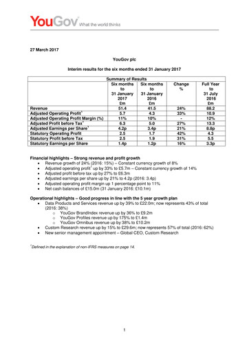 Thumbnail YouGov plc Half-year Report 2017