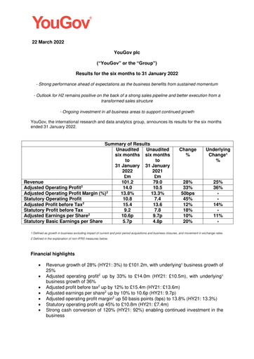 Thumbnail YouGov plc Half-year Report 2022