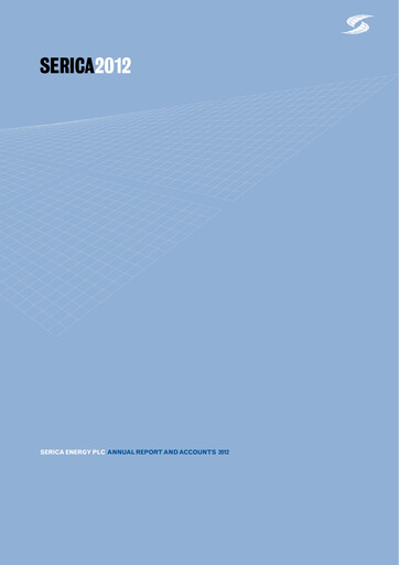 Thumbnail Serica Energy Annual Report 2012