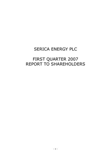 Thumbnail Serica Energy Quarterly Report 2007-q1