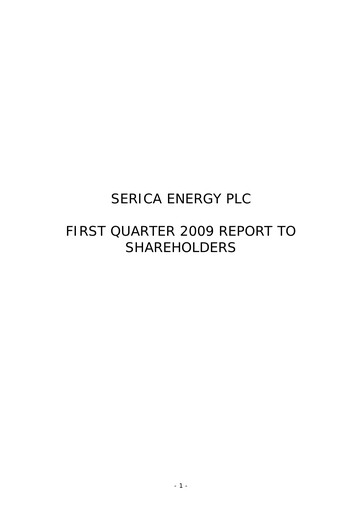 Thumbnail Serica Energy Quarterly Report 2009-q1