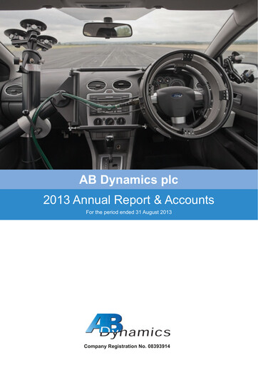 Thumbnail AB Dynamics Annual Report 2013
