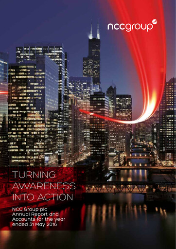 Thumbnail NCC Group plc Annual Report 2016