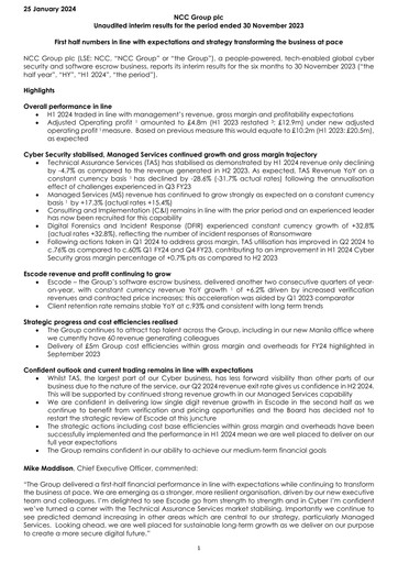 Thumbnail NCC Group plc Half-year Report 2024-h1