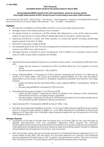 Thumbnail NCC Group plc Half-year Report 2026-h1