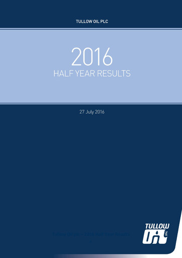 Thumbnail Tullow Oil Half-year Report 2016-h1