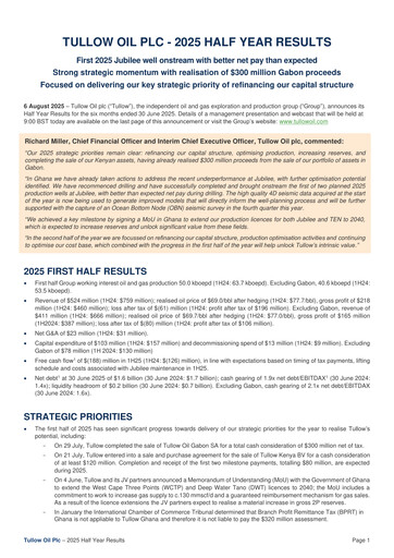 Thumbnail Tullow Oil Half-year Report 2025-h1