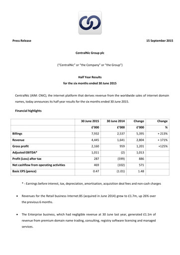 Thumbnail Team Internet Group Financial Statement 2015-h1
