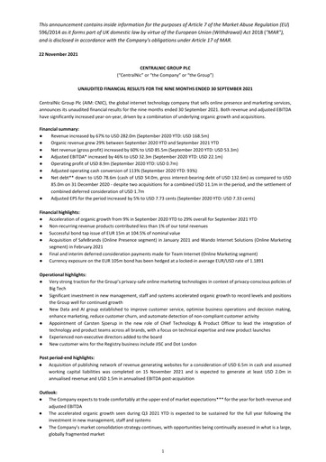 Thumbnail Team Internet Group Financial Statement 2021-9m