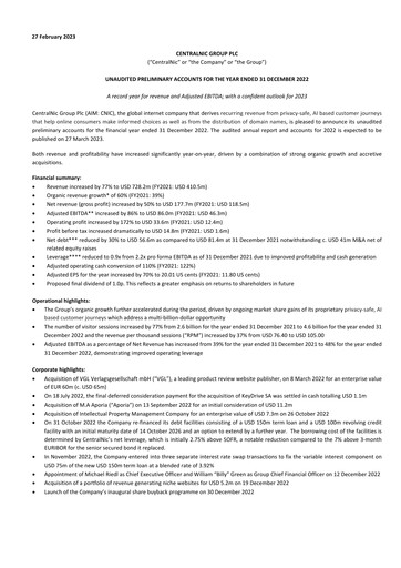 Thumbnail Team Internet Group Financial Statement 2022