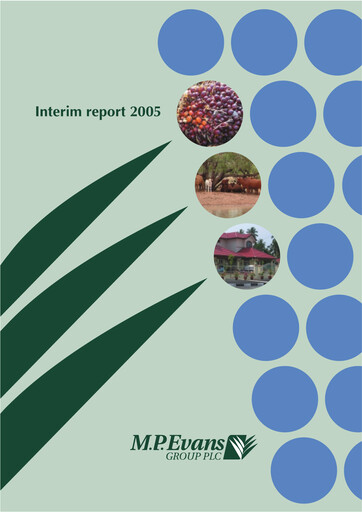 Miniature M.P. Evans Group PLC Rapport semestriel 2005-h1