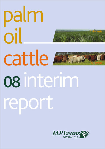 Miniature M.P. Evans Group PLC Rapport semestriel 2008-h1