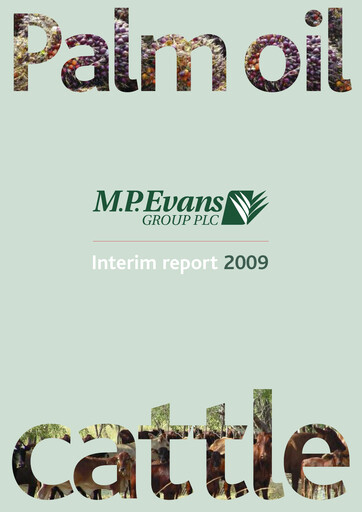 Miniature M.P. Evans Group PLC Rapport semestriel 2009-h1
