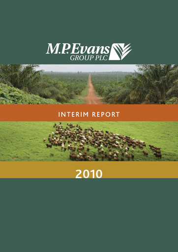 Miniature M.P. Evans Group PLC Rapport semestriel 2010-h1