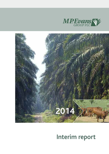 Miniature M.P. Evans Group PLC Rapport semestriel 2014-h1