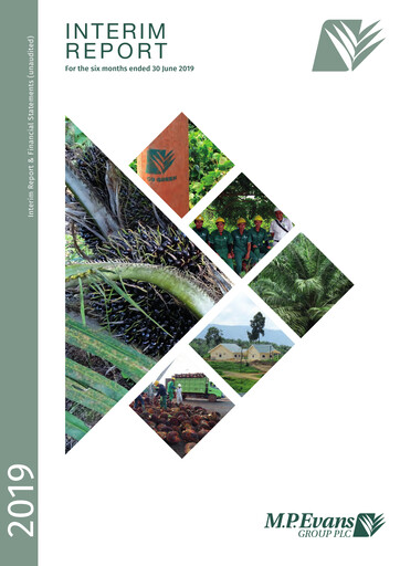 Miniature M.P. Evans Group PLC Rapport semestriel 2019-h1